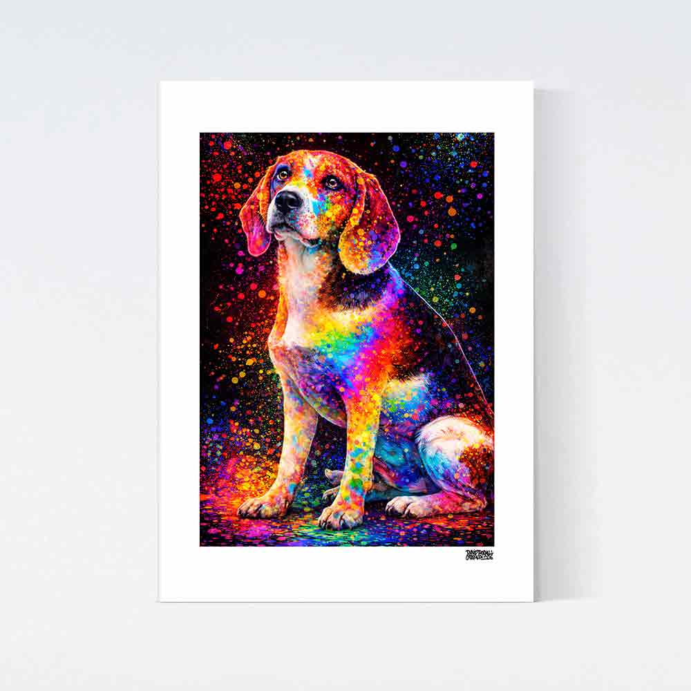 Beagle Färgglad Poster