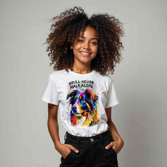 Border Collie Walk Alone T-shirt