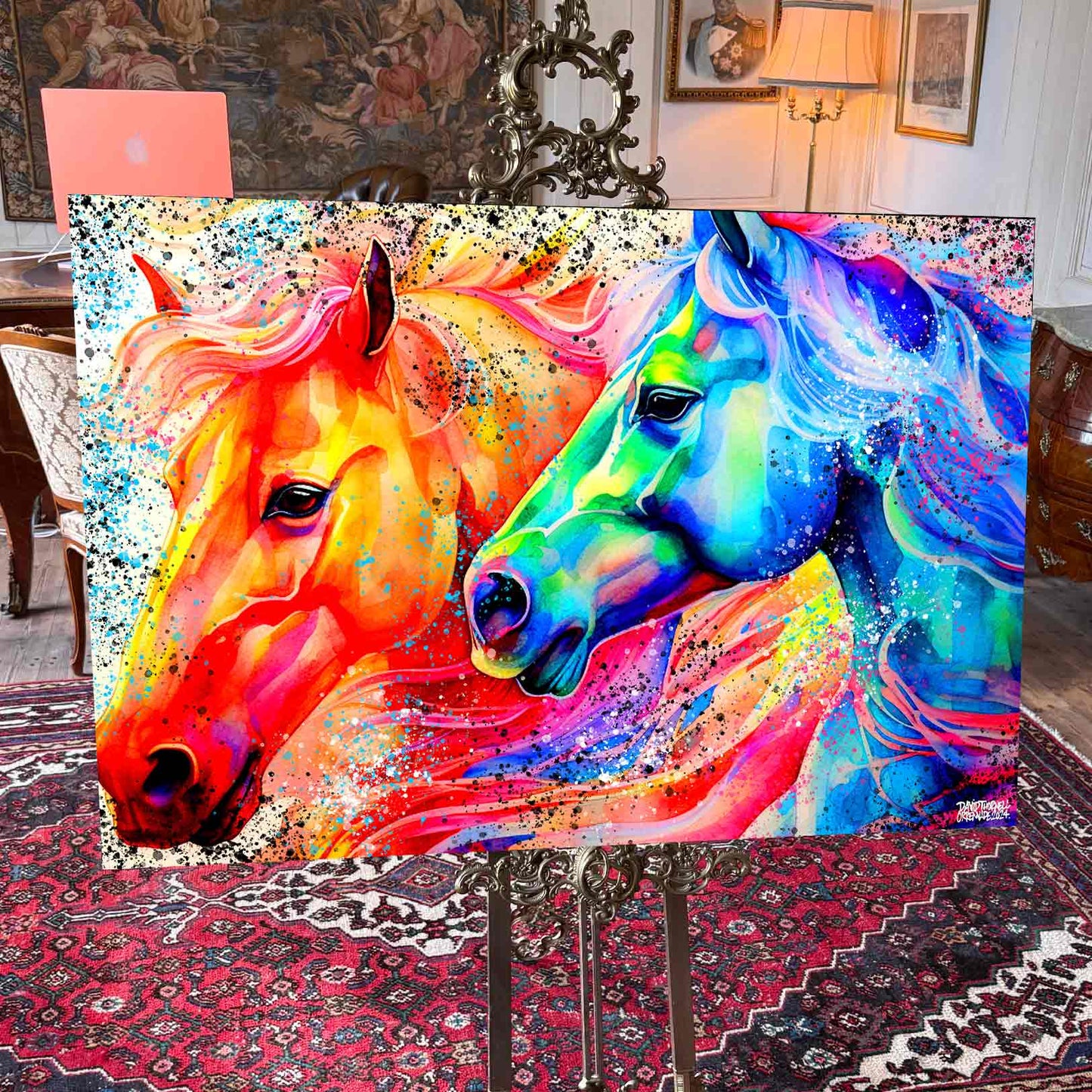 Färgglada Hästar Canvas