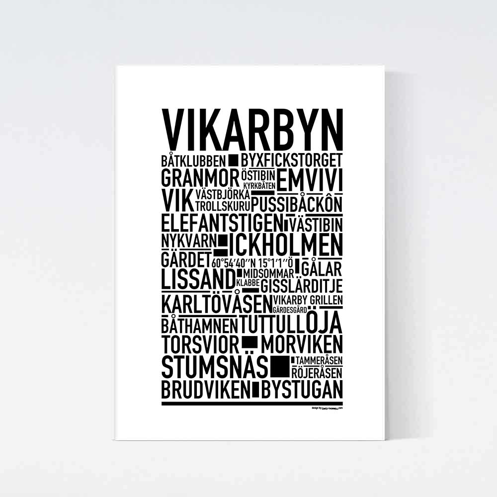 Vikarbyn Text Poster