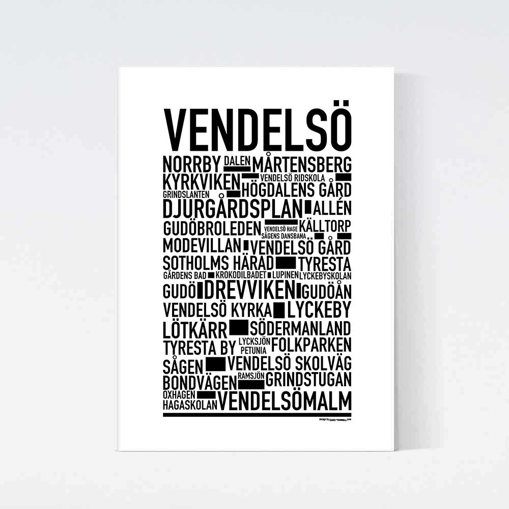 Vendelsö Text Poster