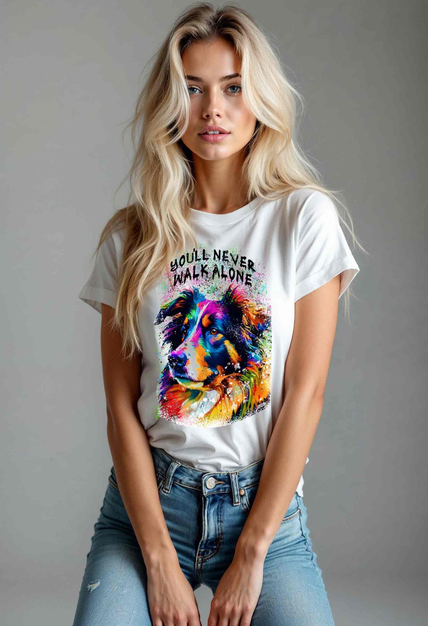 Border Collie Walk Alone T-shirt