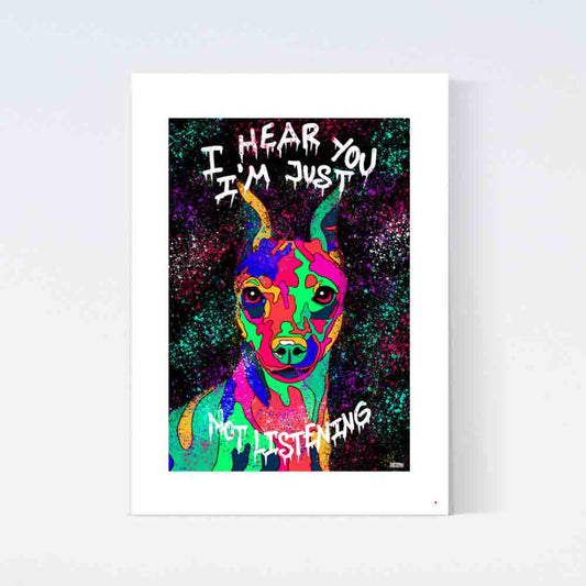 Färgglad Dvärgpinscher Poster