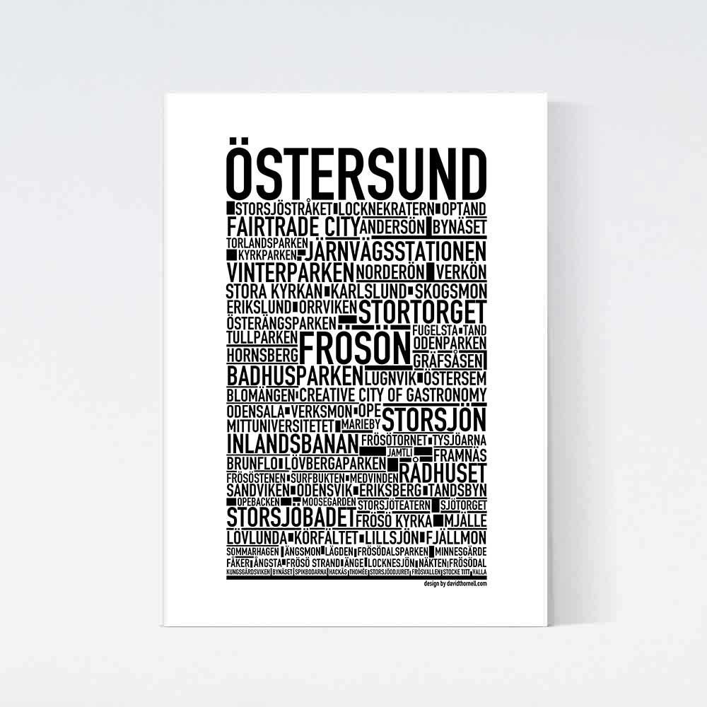 Östersund Text Poster