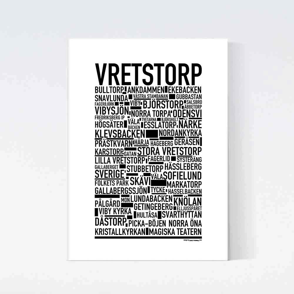 Vretstorp Text Poster