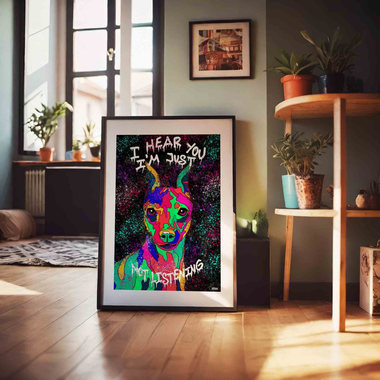 Färgglad Dvärgpinscher Poster