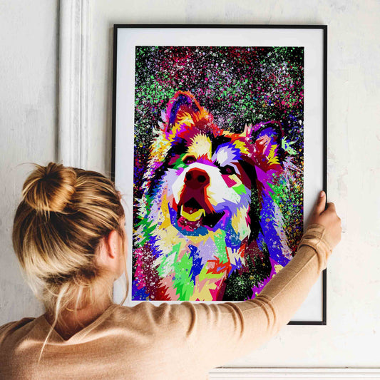 Färgglad Hund Poster