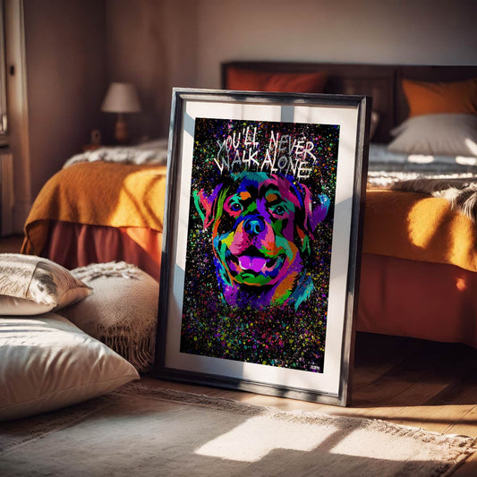 Färgglad Rottweiler Poster