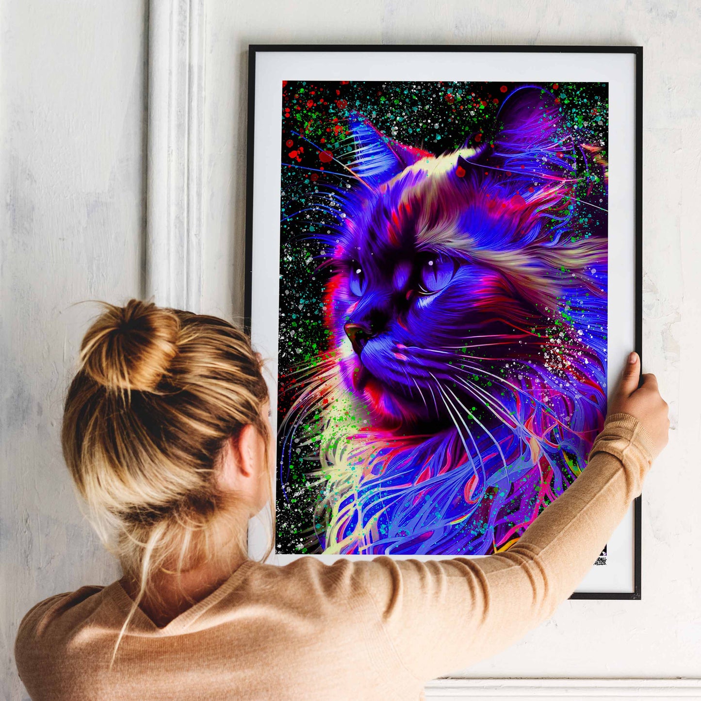 Färgglad Katt Poster