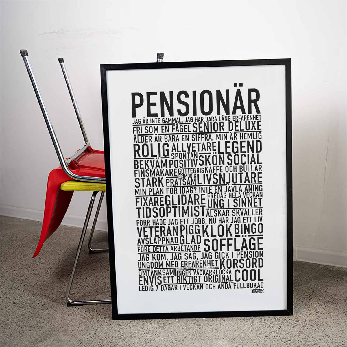 Pensionär 2026 Text Poster