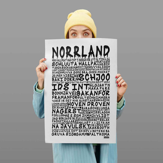 Norrland Graffiti Dialekt Text Poster