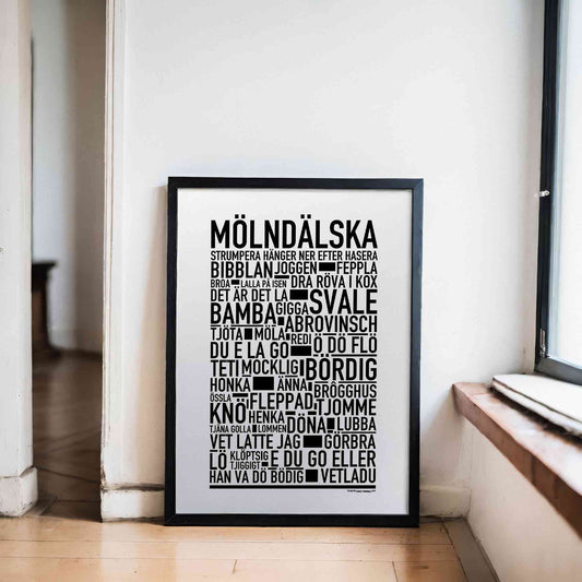 Mölndälska Dialekt Text Poster