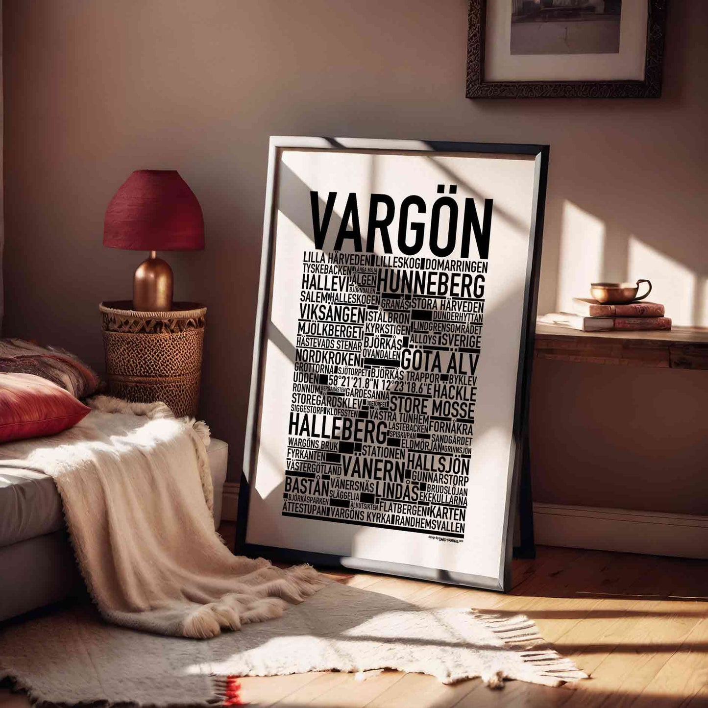 Vargön Text Poster