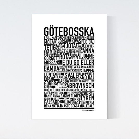 Götebosska Dialekt Text Poster