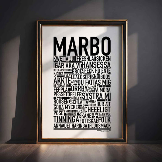 Marbo Dialekt Text Poster