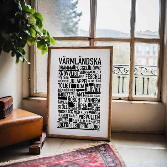 Värmländska Dialekt Text Poster