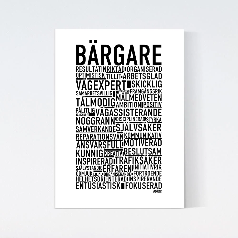 Bärgare Text Poster
