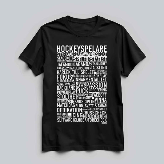 Hockeyspelare Text T-shirt