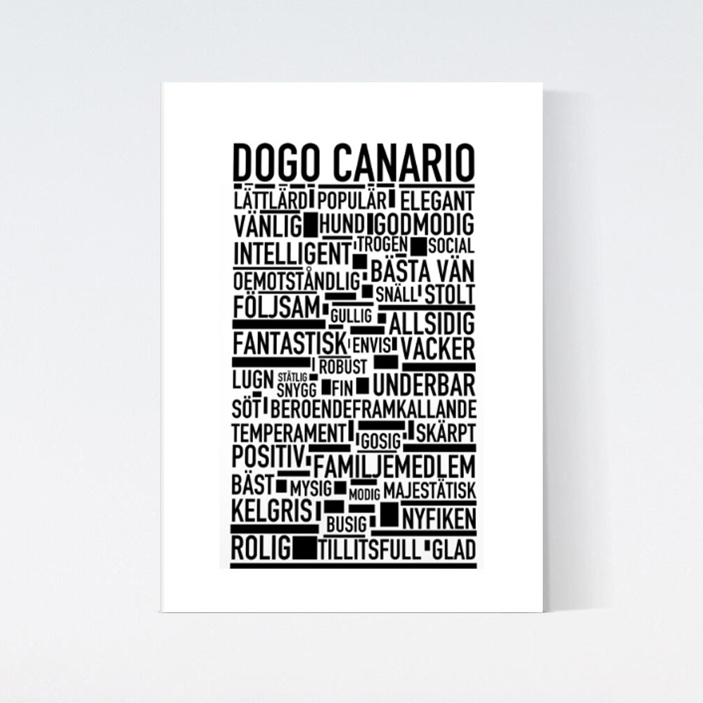 Dogo Canario Text Poster