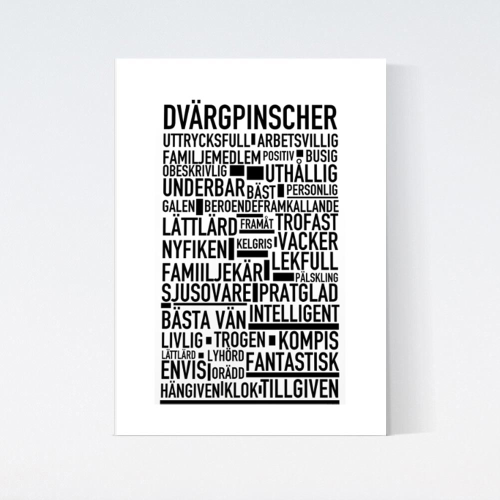 Dvärgpinscher Text Poster