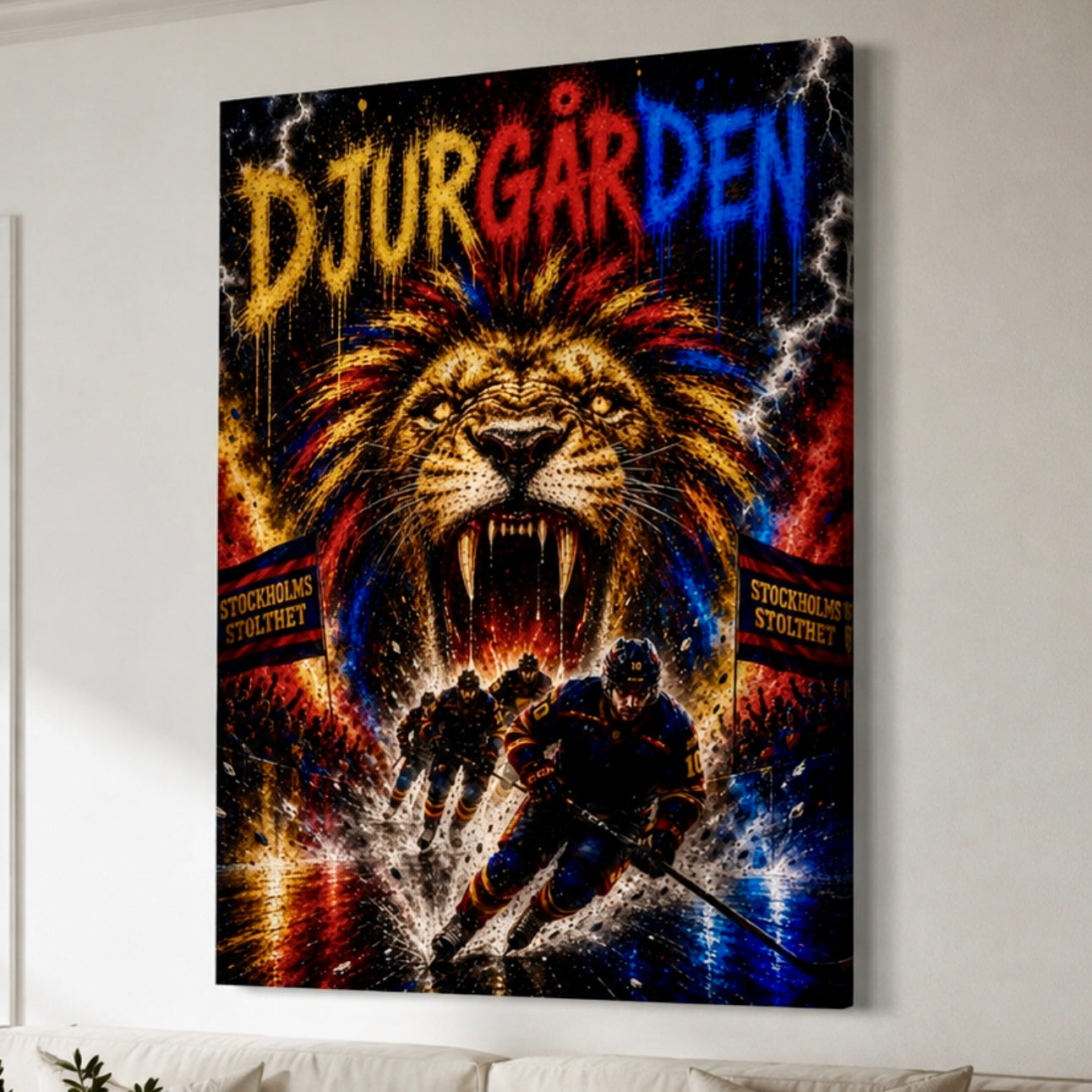 Djurgården Lejon Canvas