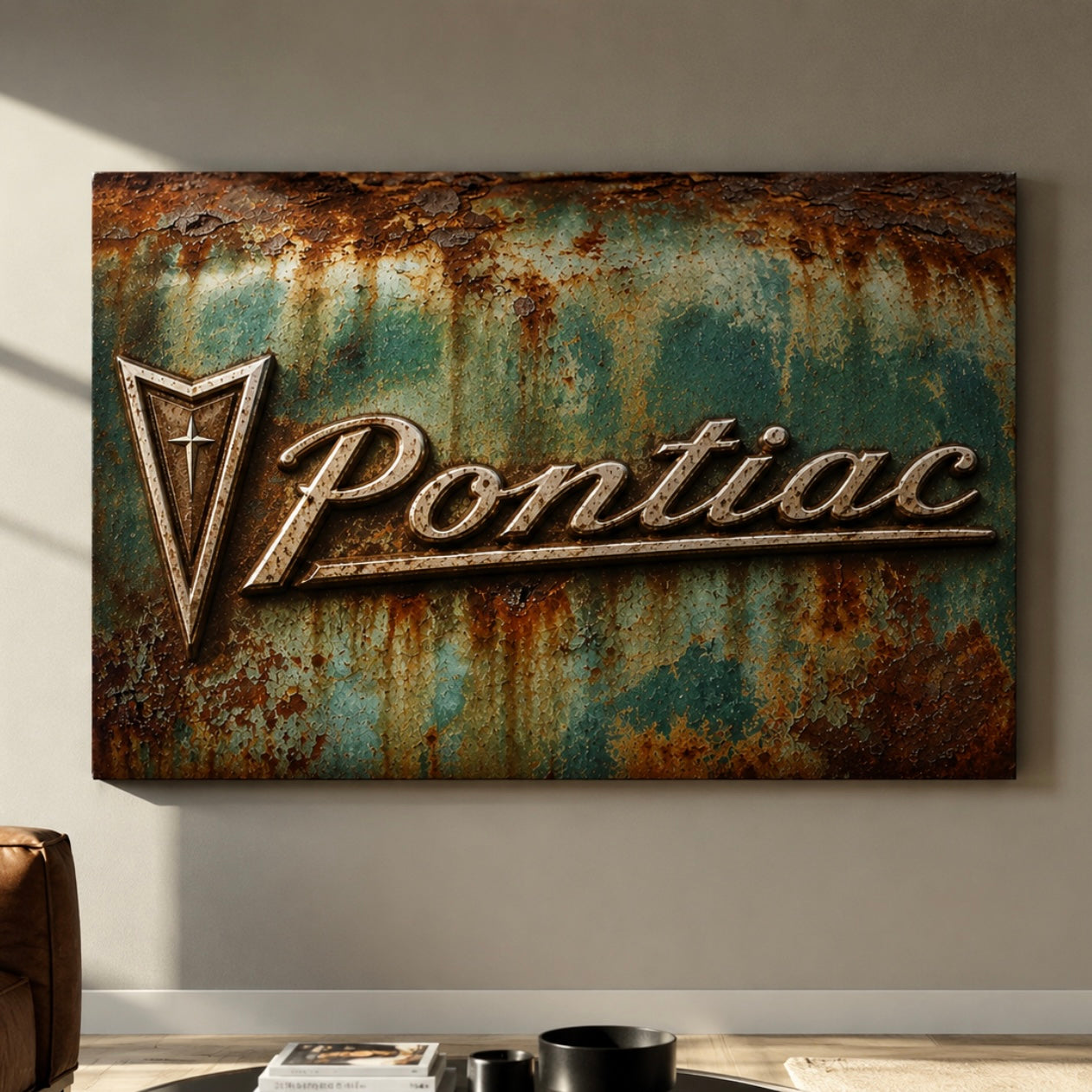 Pontiac Rust Art Canvas
