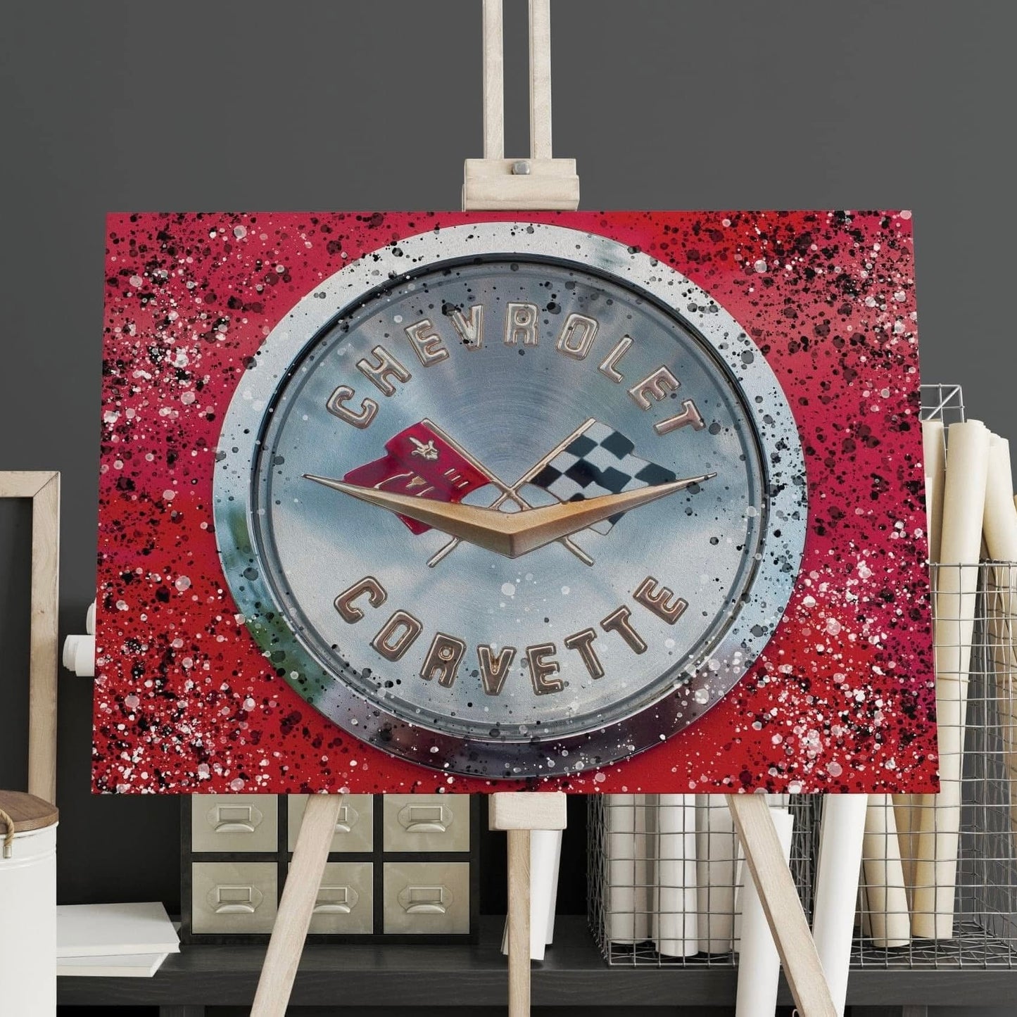 Corvette Retro Canvas