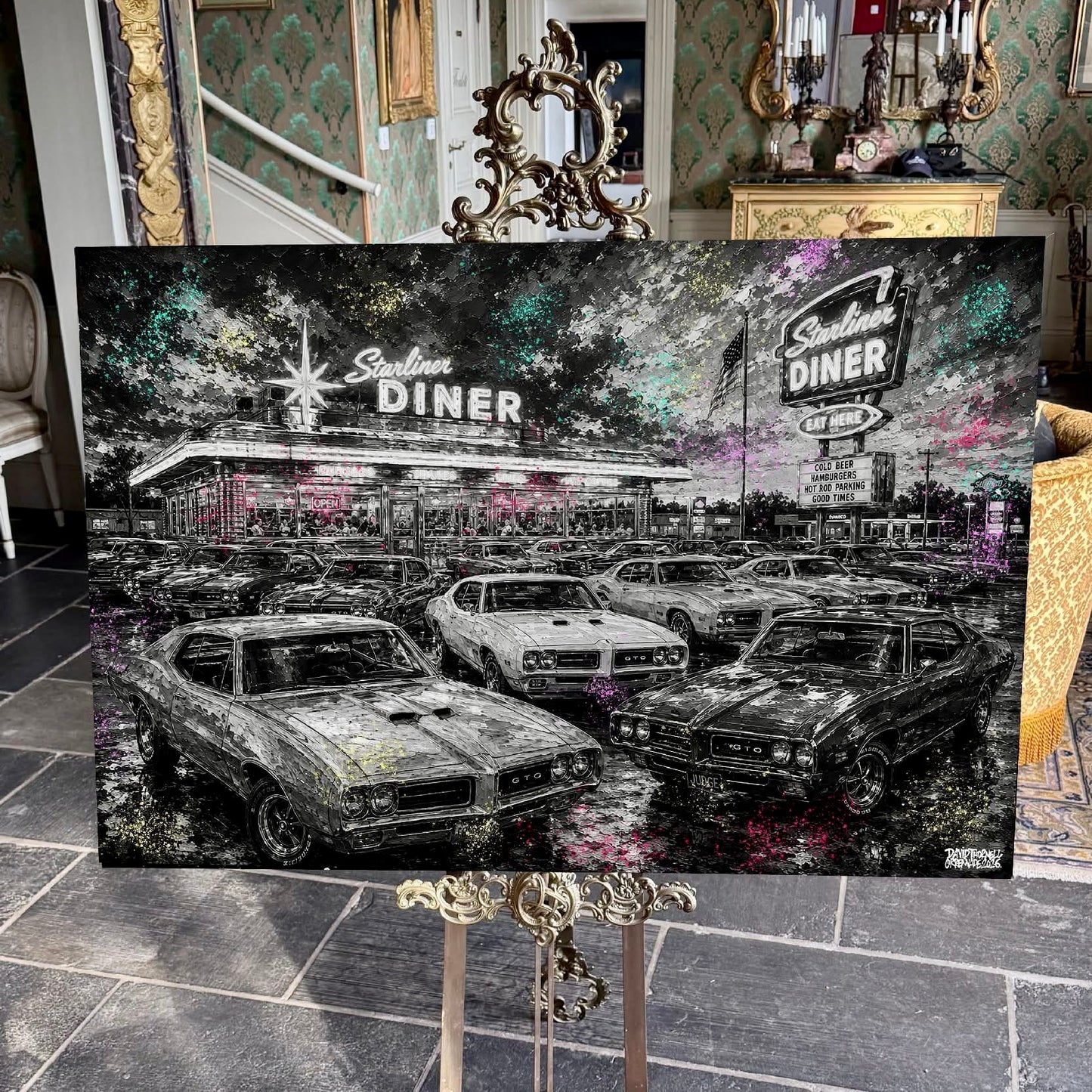 Pontiac GTO Diner Canvas