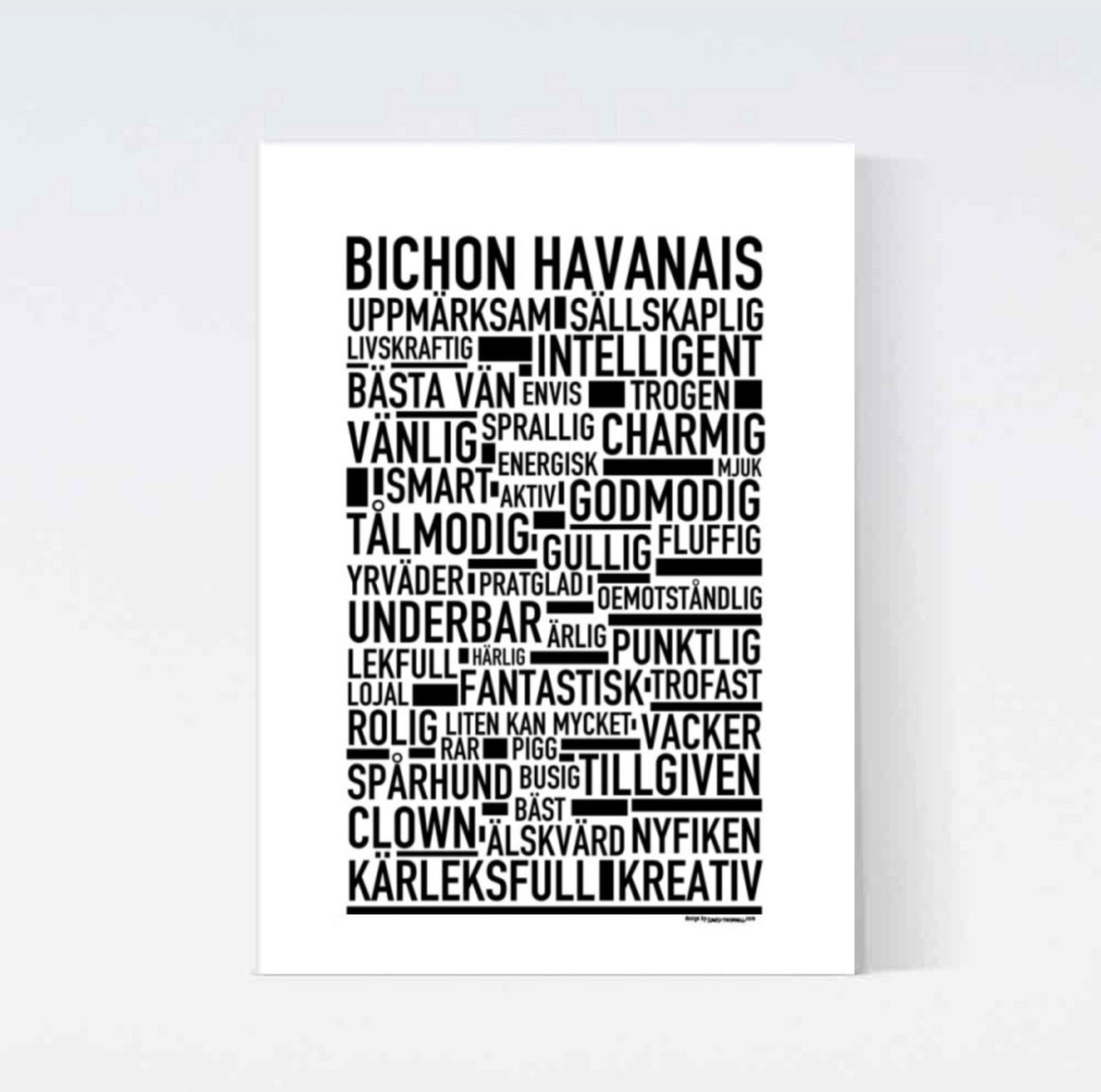 Bichon Havanais Text Poster