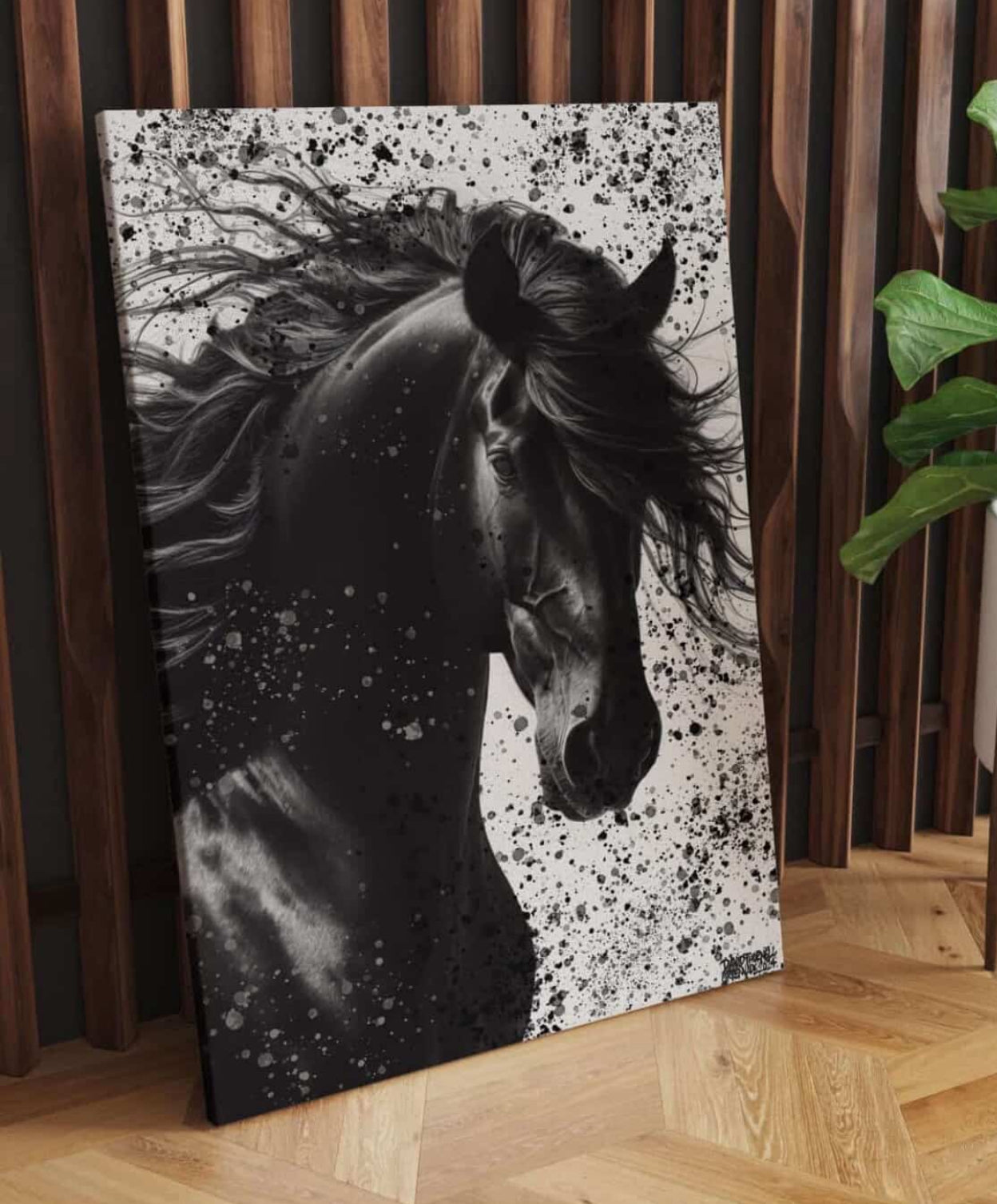 Häst canvastavla 80x120cm