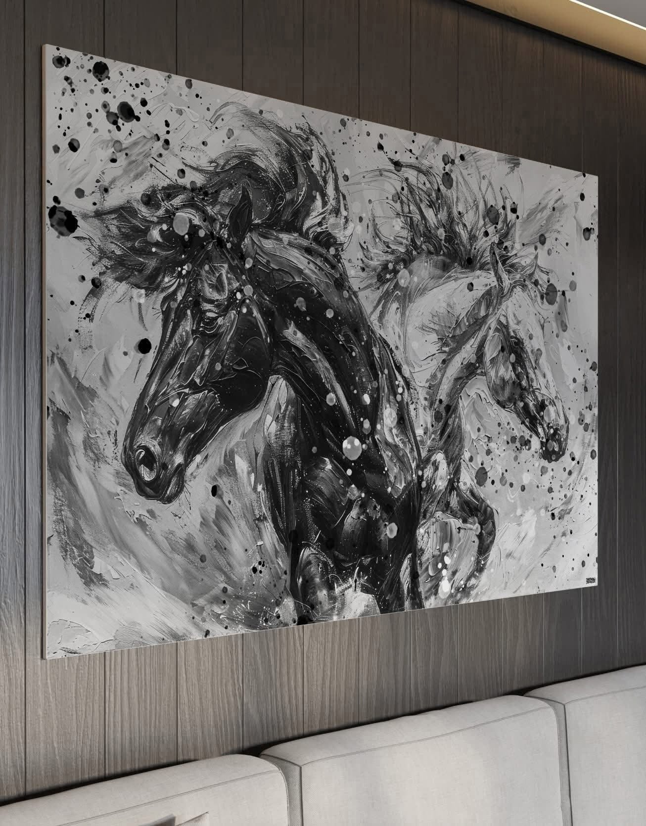 Häst canvastavla 80x120cm