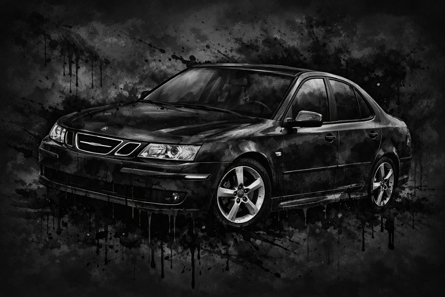Saab canvastavla 80x120cm
