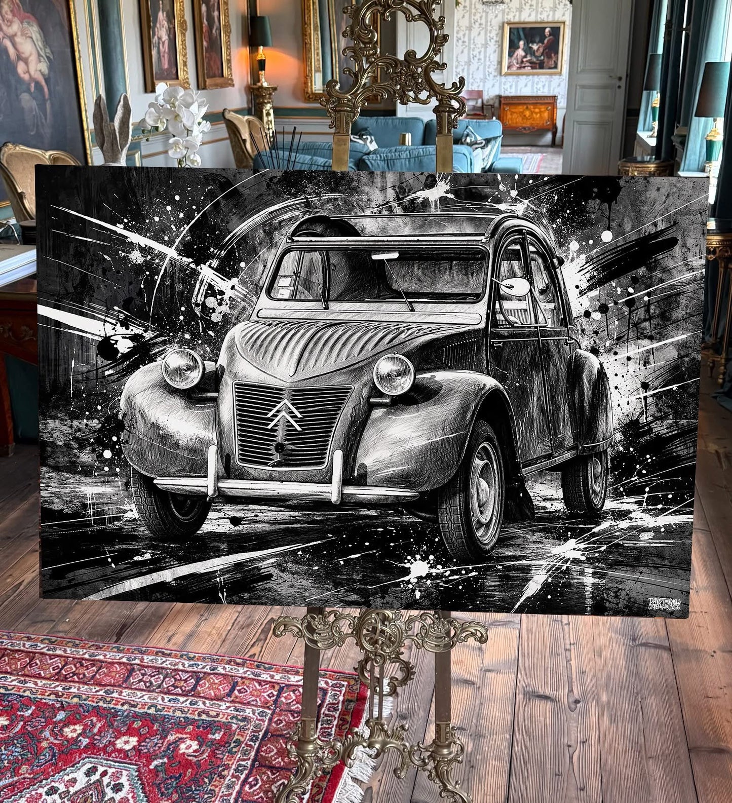 Citroën 2CV Canvastavla 80x120cm