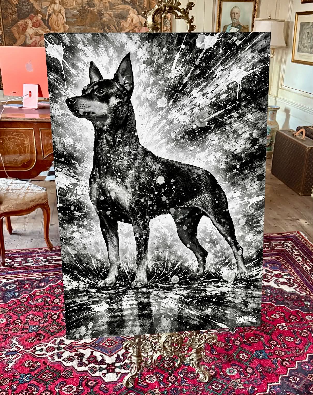 Dvärgpinscher Canvastavla 80x120cm