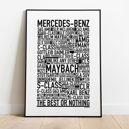 Mercedes-Benz Text Poster