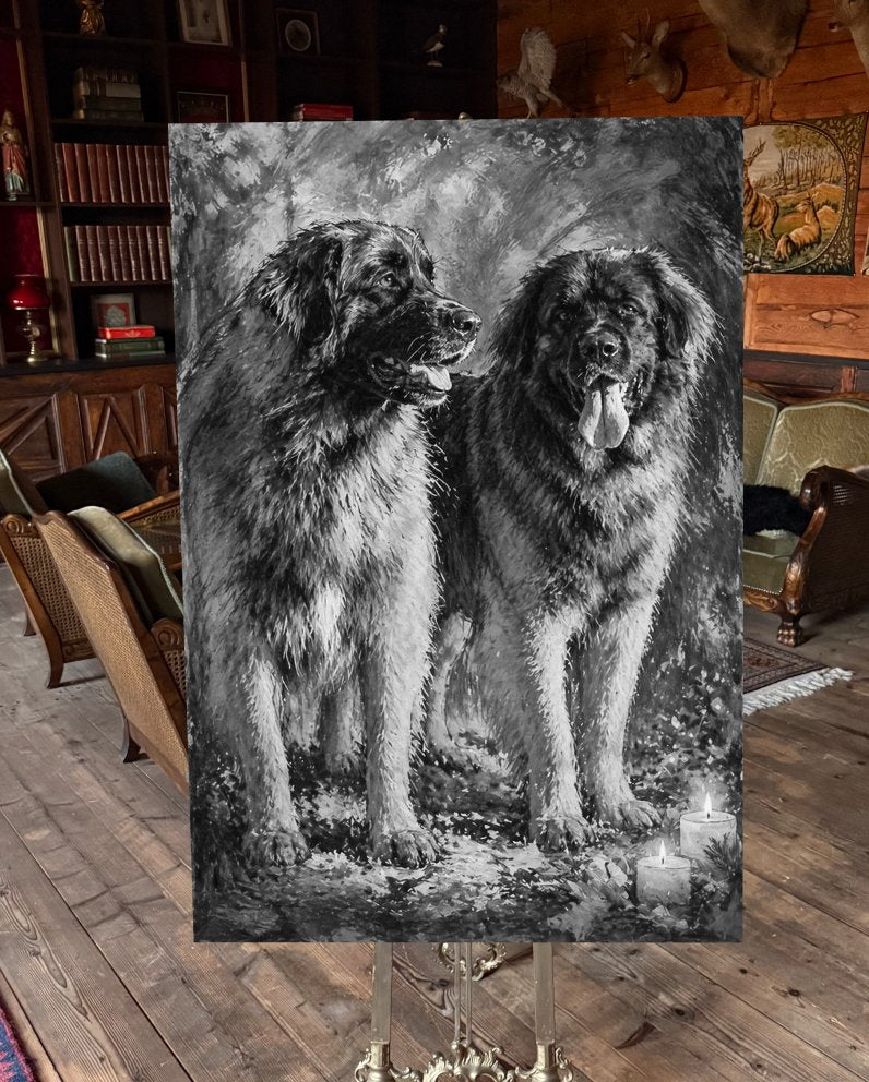 Eget motiv hundtavla 50x75cm
