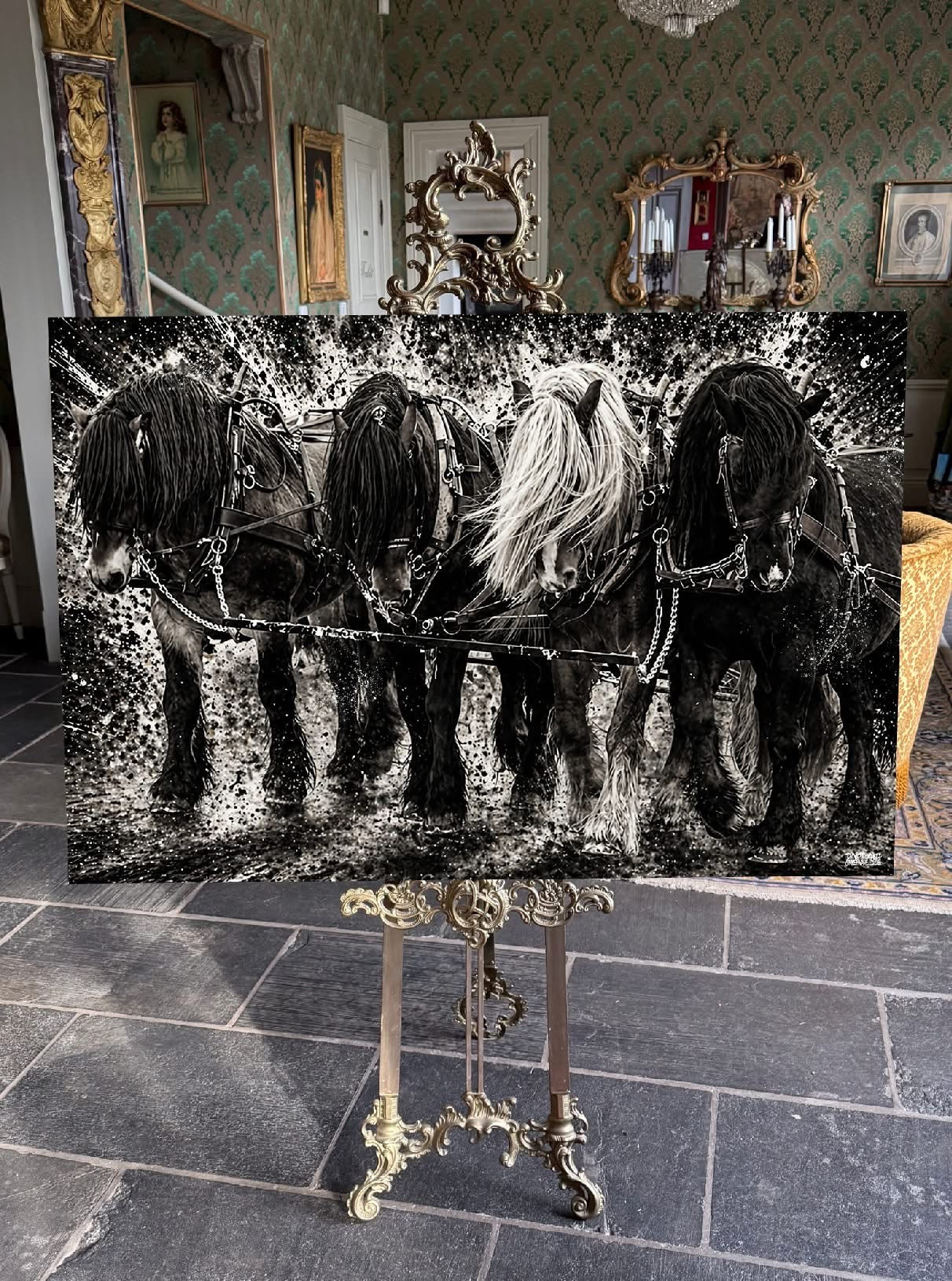 Nordsvensk Brukshäst Canvastavla 80x120cm