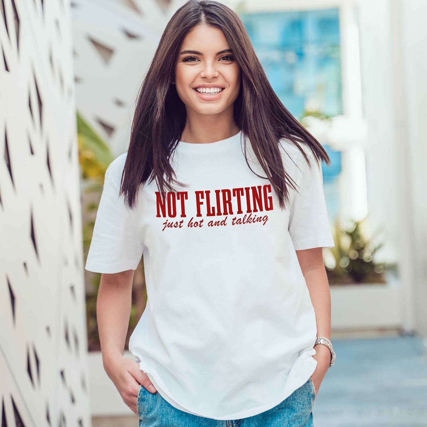 Just Hot And Talking Text T-shirt