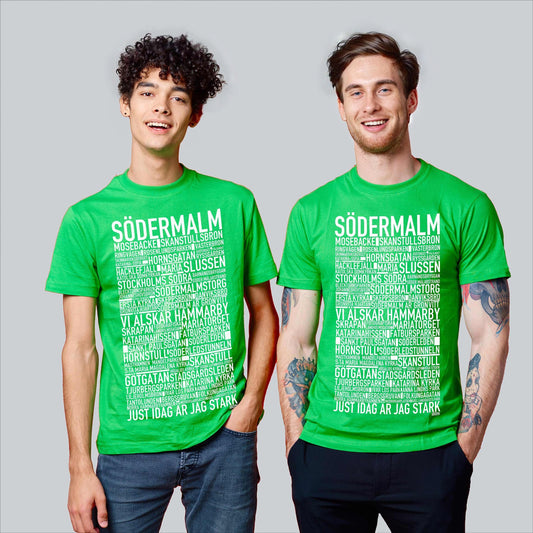 Södermalm Är Grönvitt T-shirt