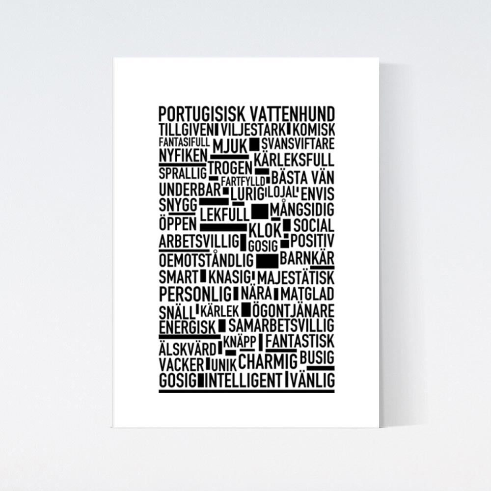 Portugisisk Vattenhund Text Poster