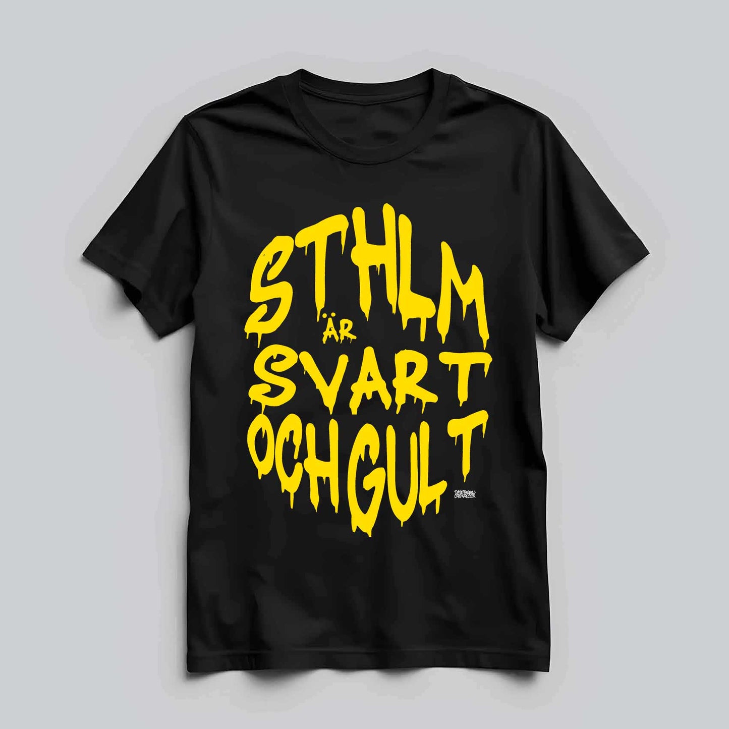 Sthlm Är Svart och Gult T-shirt