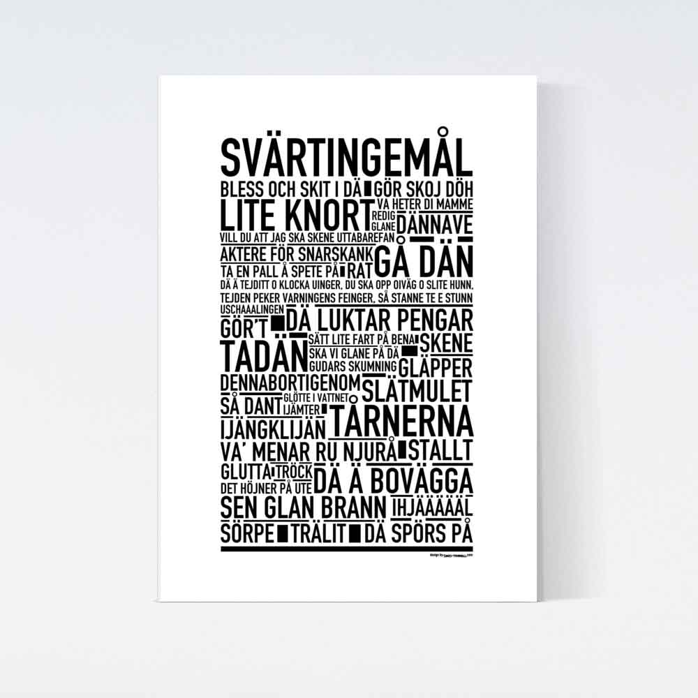 Svärtingemål Dialekt Text Poster