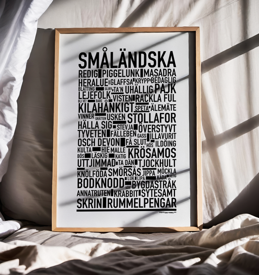 Småländska Dialekt Text Poster