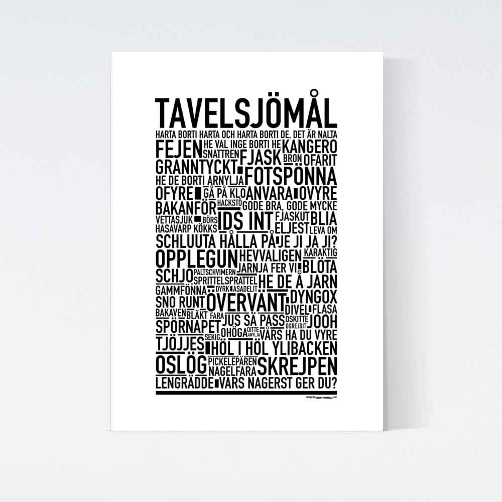 Tavelsjömål Dialekt Text Poster