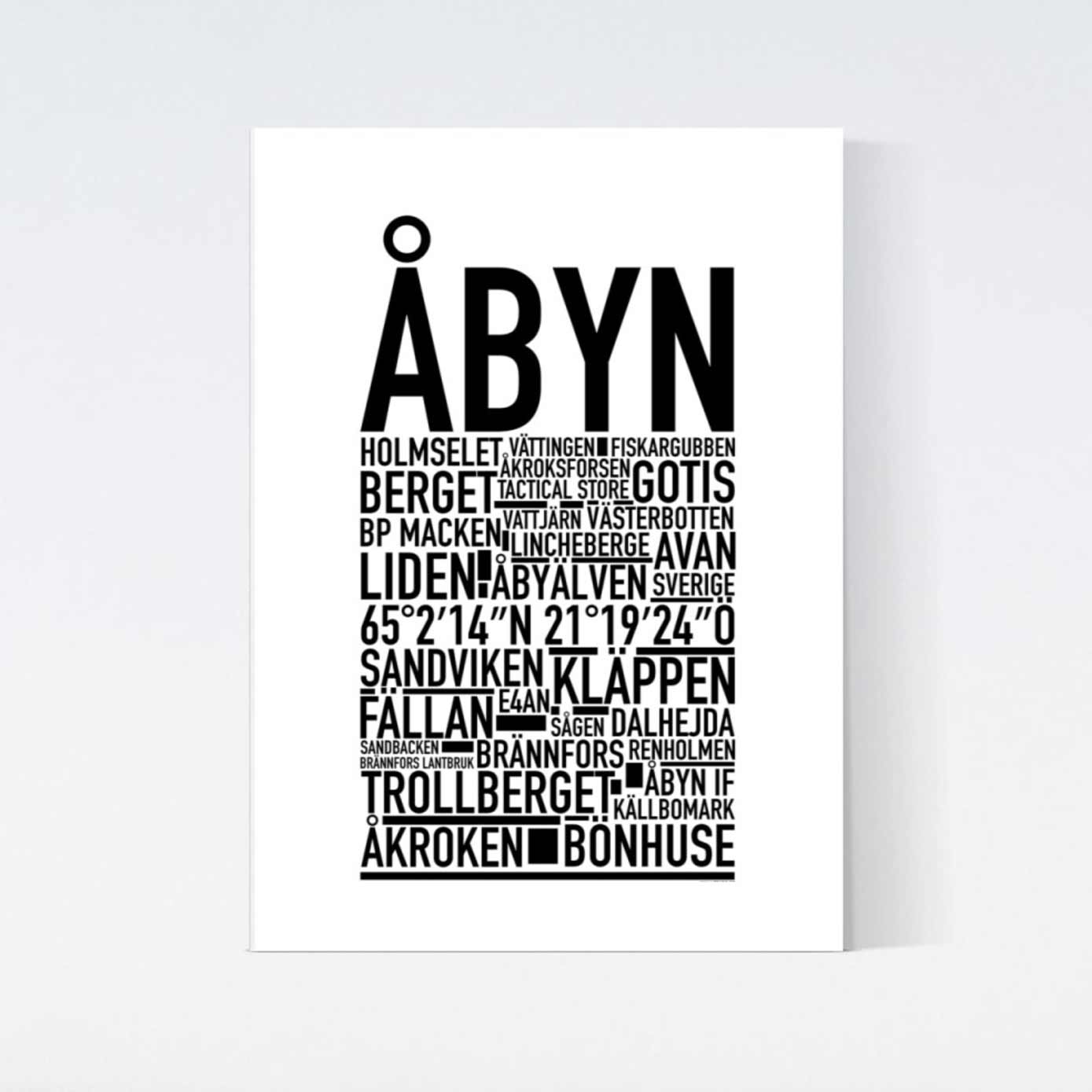 Åbyn Text Poster