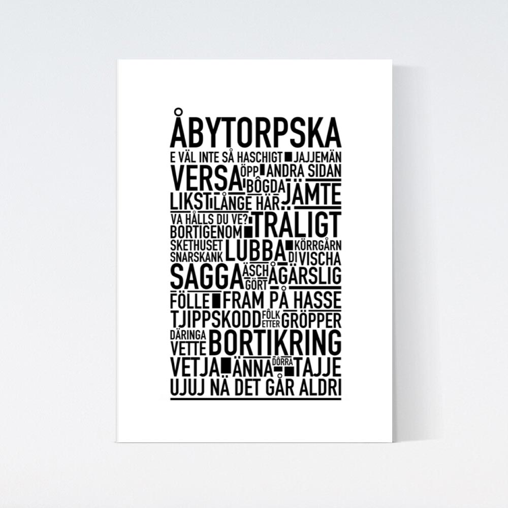 Åbytorpska Dialekt Text Poster