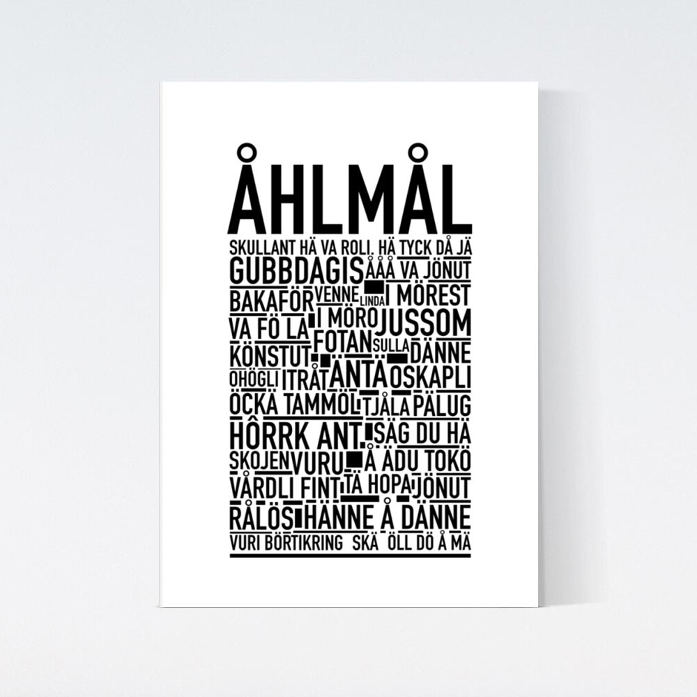 Åhlmål Dialekt Text Poster