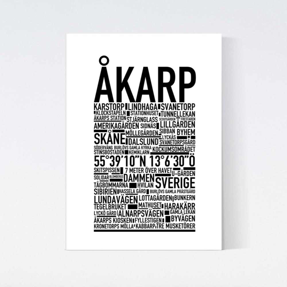Åkarp Text Poster