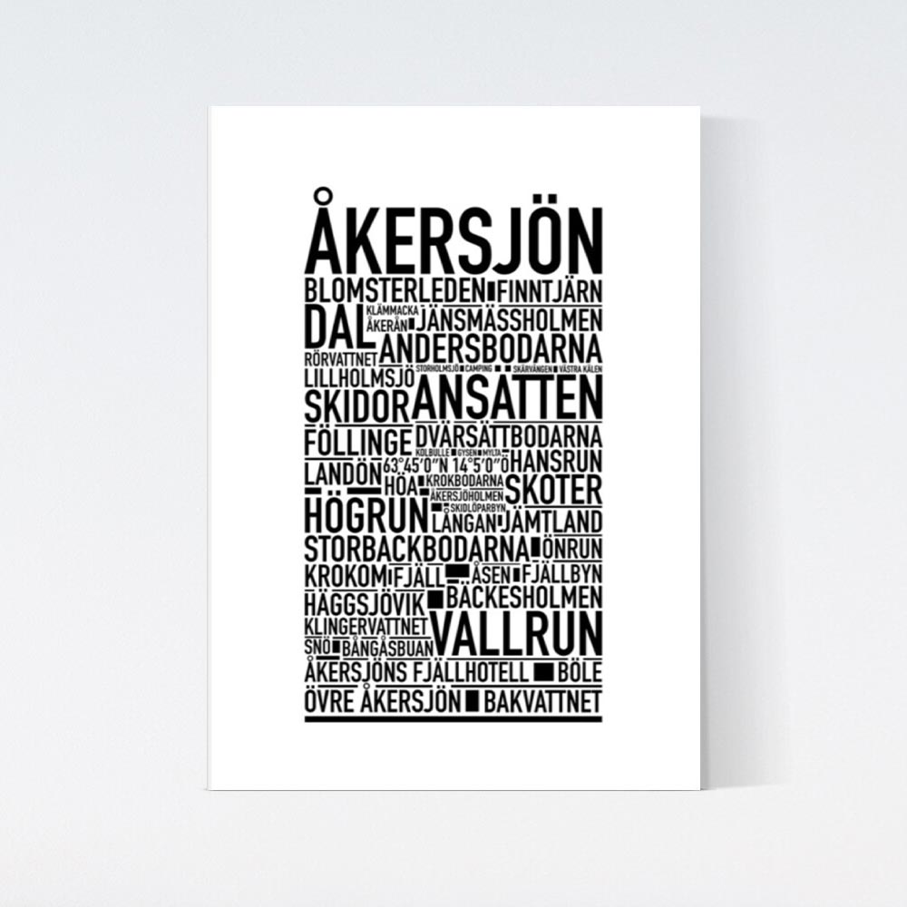 Åkersjön Text Poster