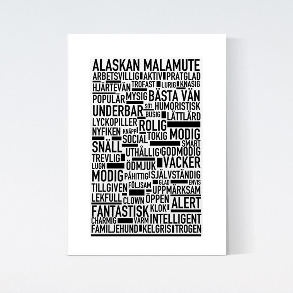 Alaskan Malamute Text Poster